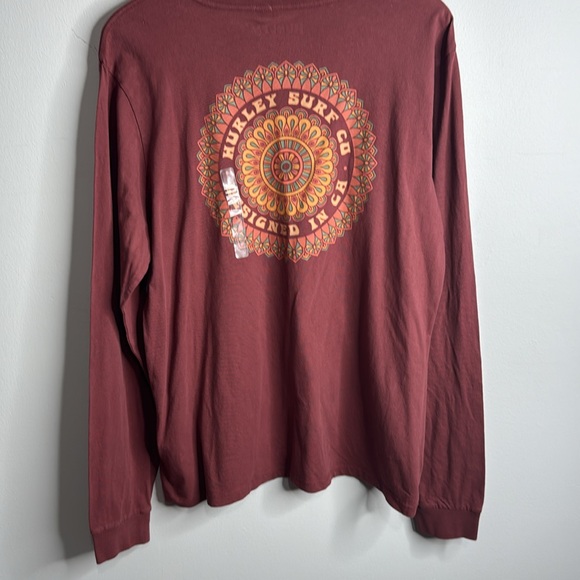 Hurley Everyday Naturals Long Sleeve Graphic T-Shirt NWT Large - Picture 5 of 6